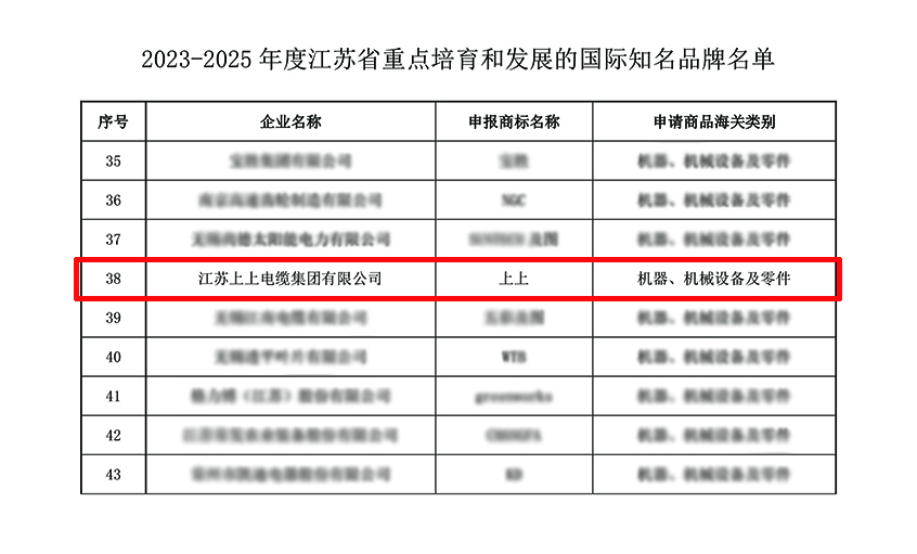 beat365中国官方网站入选“2023-2025年度江苏省重点培育和发展的国际知名品牌”